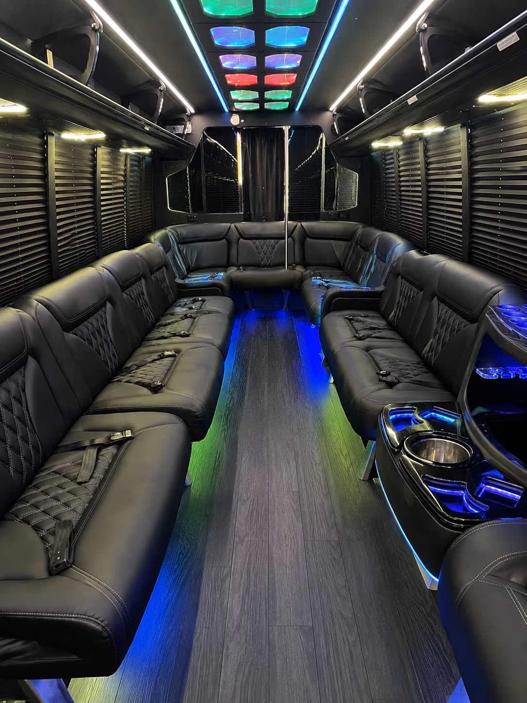 tacoma 20 passenger party bus interior