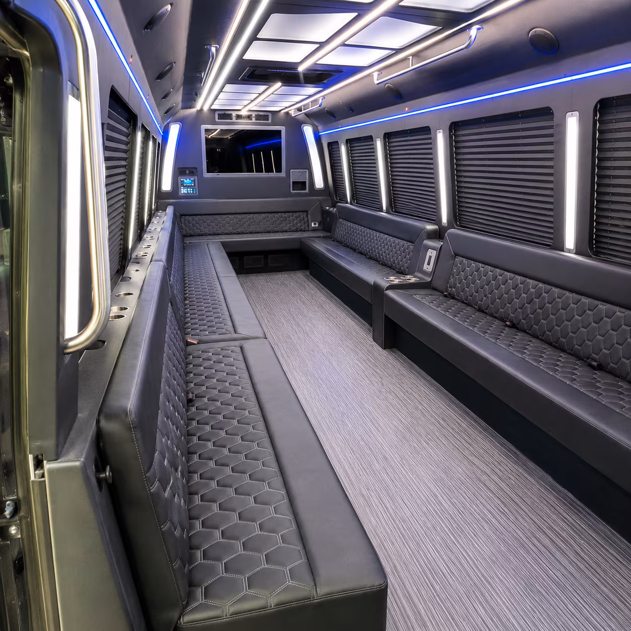 tacoma 40 passenger party bus interior