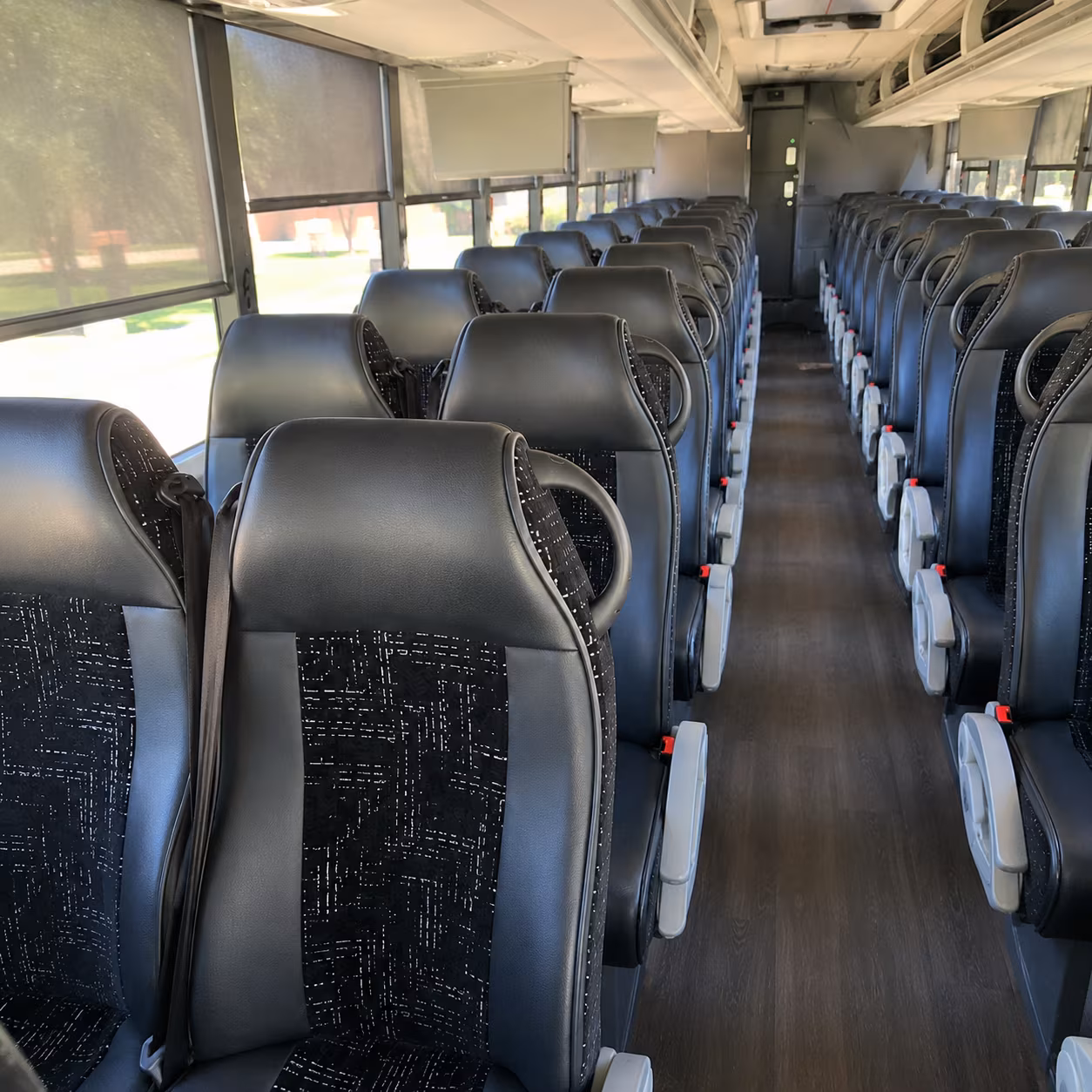 tacoma 56 passenger charter bus interior