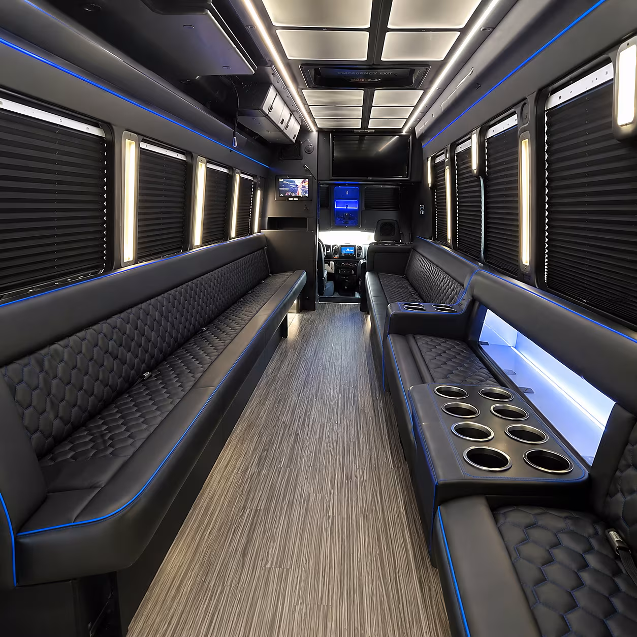tacoma party bus interior
